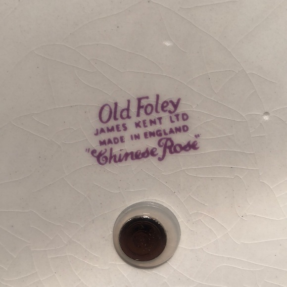 Old Foley 2 tier cake stand Bird and flower pattern/ James Kent - Picture 4 of 10